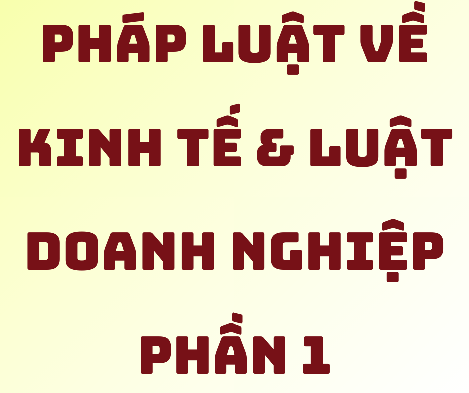 CPA 2024 – Chủ Đề 1 – Pháp Luật Về Kinh Tế & Luật Doanh Nghiệp – Phần 1